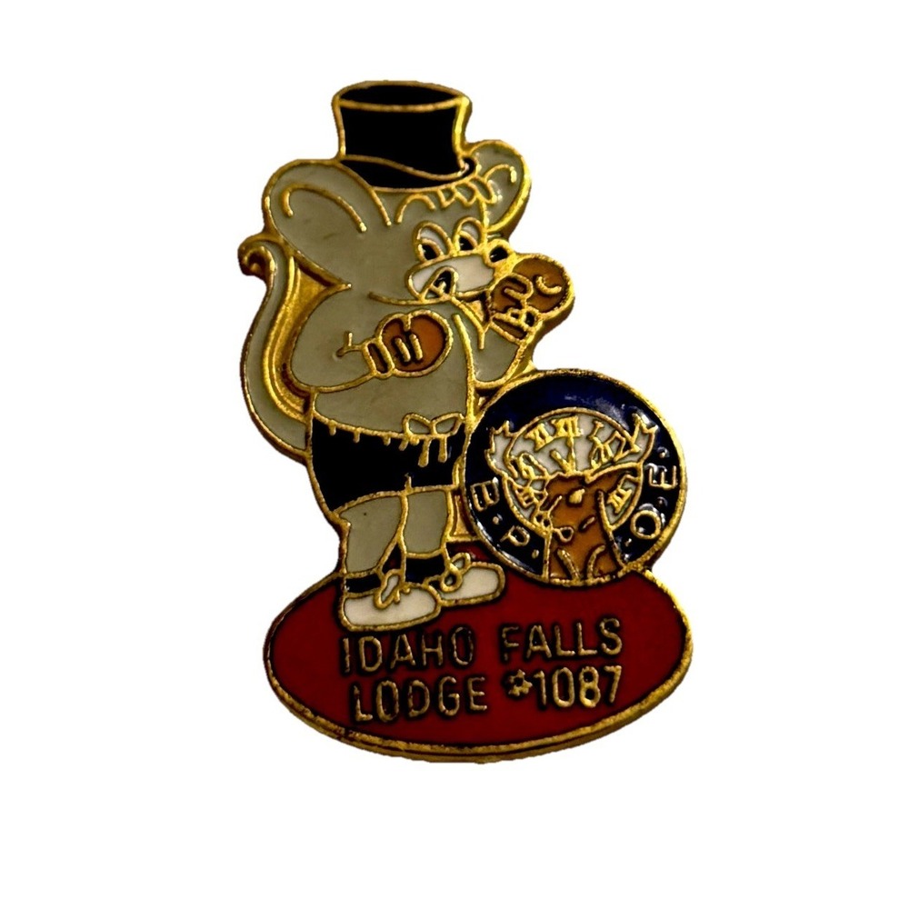BPOE Elks Lodge Club MIGHTY MOUSE CARTOON BOXING Idaho Lapel Pin Hat Pin